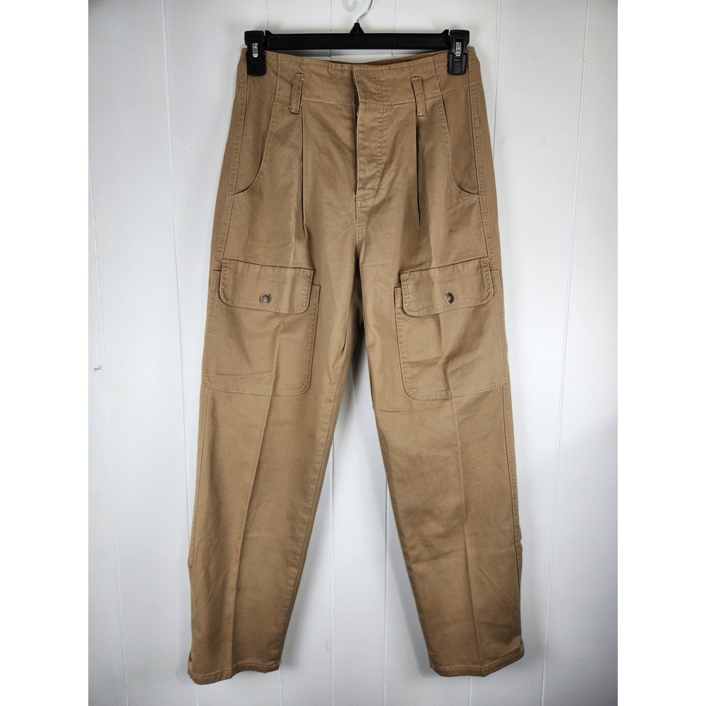 Happy Nature Cargo Pants by  Kate Hudson Women Tan Khaki Pleated Size 4